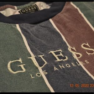 Guess Stripped Different colored T shirt